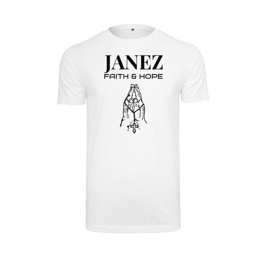 Round Neck T-Shirt "Faith & Hope" weiß - T-Shirt Herren