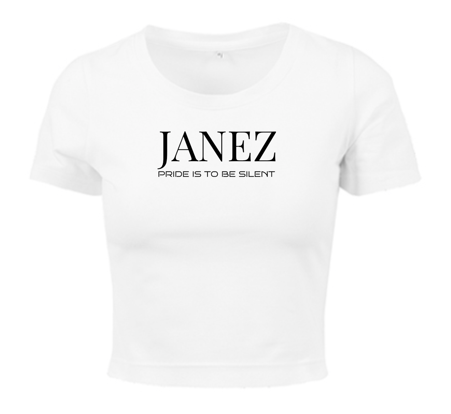 Crop Top "Pride Is To Be Silent" weiss