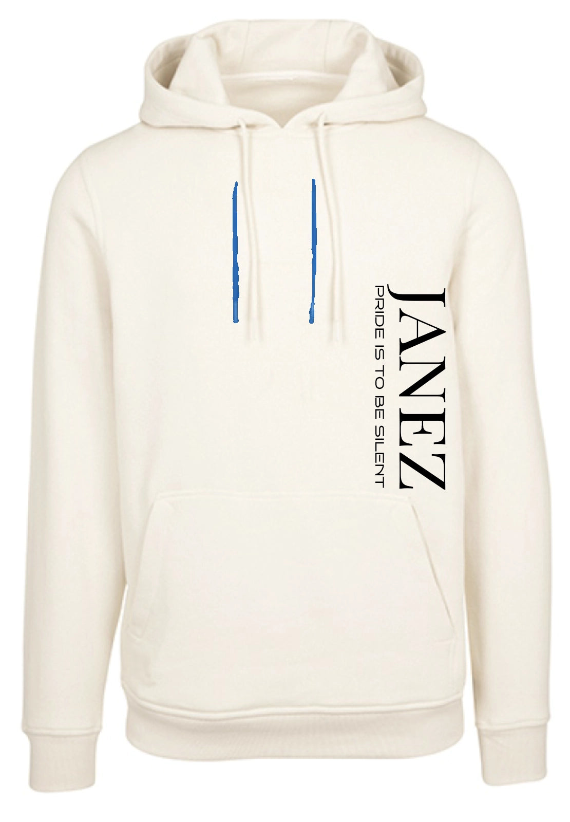 Heavy Hoodie "Pride is to be silent" mit Druck links unterm Ärmel