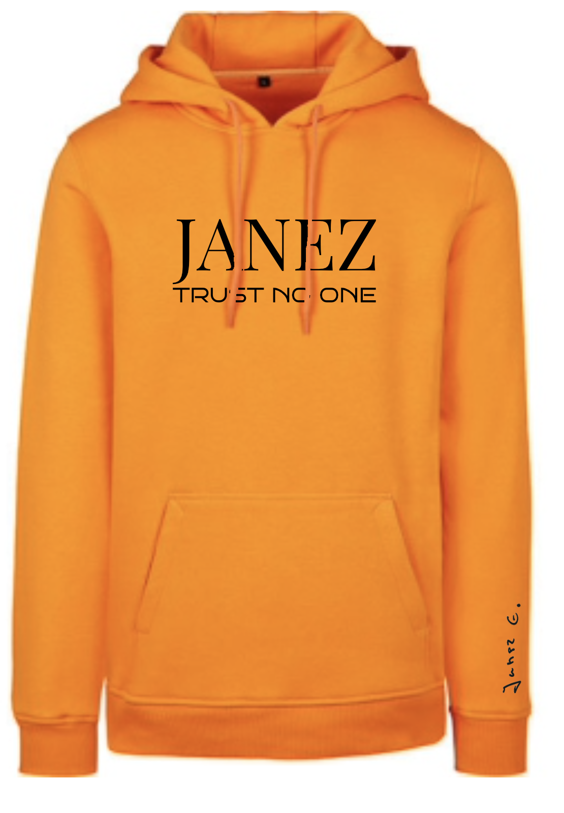 Heavy Hoodie "Trust No One" orange