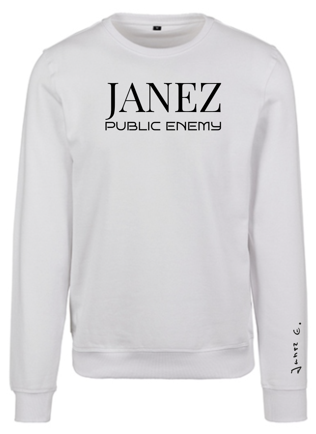 Sweatshirt Crewneck "Public Enemy" weiss