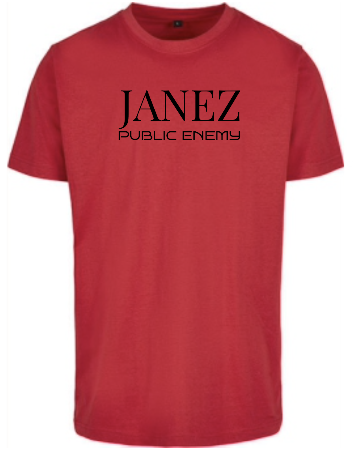 Round Neck T-Shirt "Public Enemy" rot