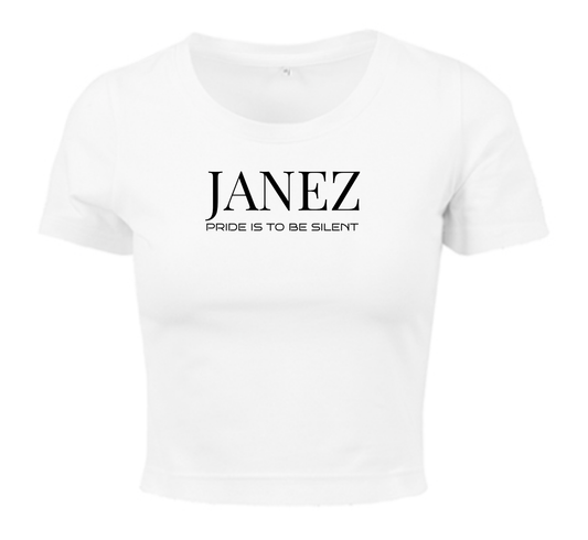 Crop Top "Pride Is To Be Silent" weiss