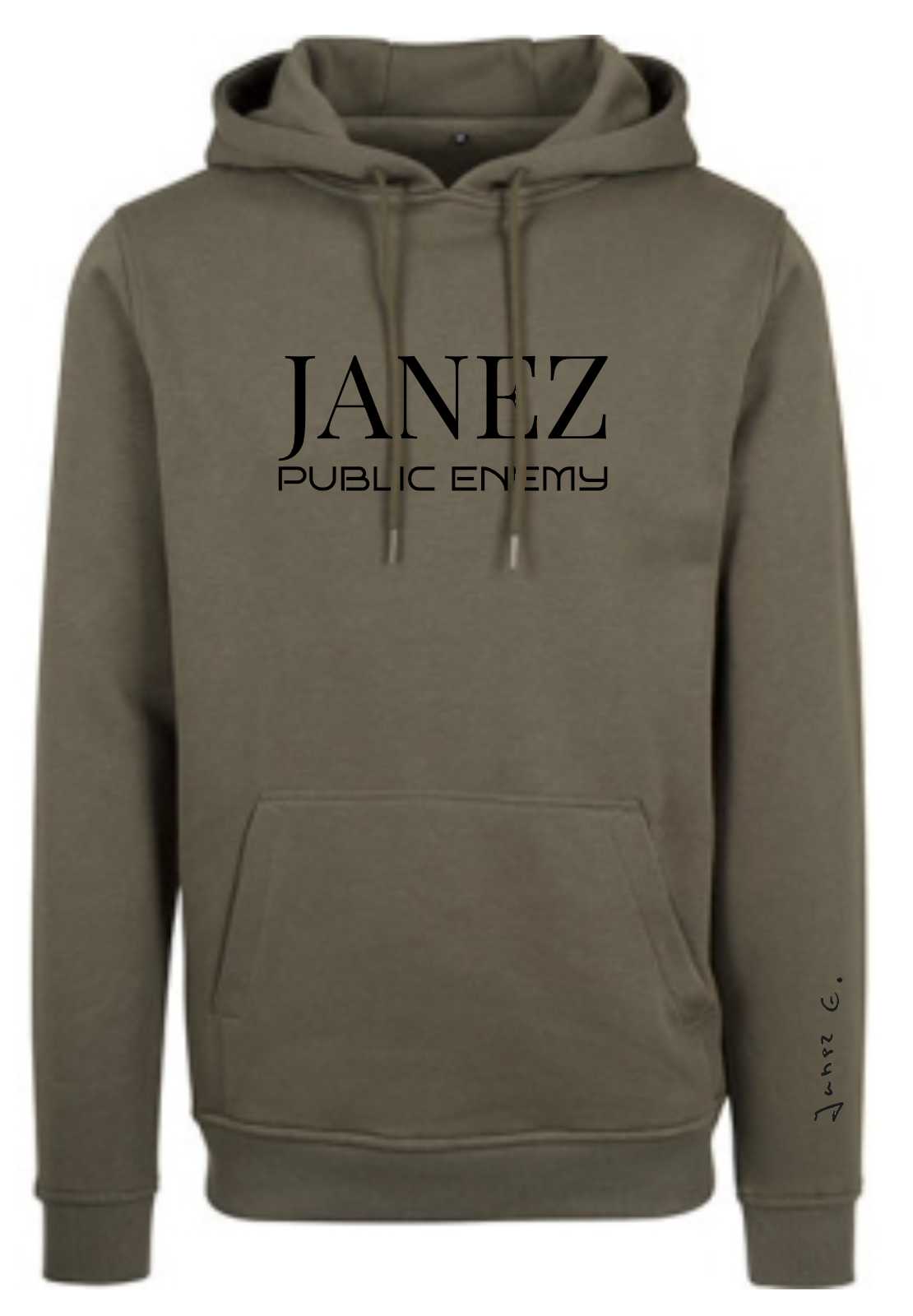 Heavy Hoodie "Public Enemy" oliv