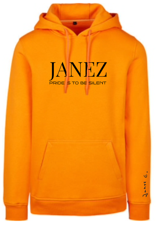 Heavy Hoodie "Pride is to be silent" orange