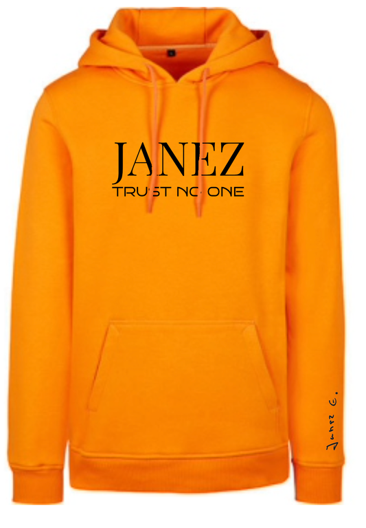 Heavy Hoodie "Trust No One" orange