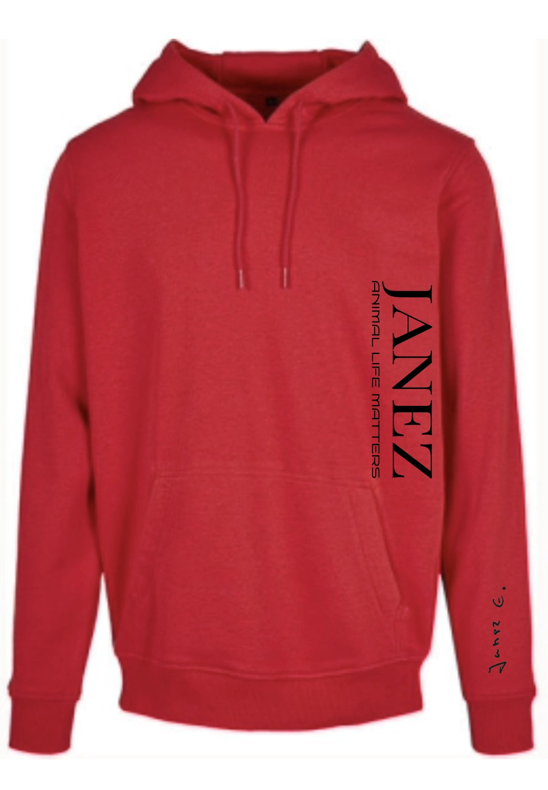 Heavy Hoodie "Animal Life Matters" mit Druck links unterm Ärmel