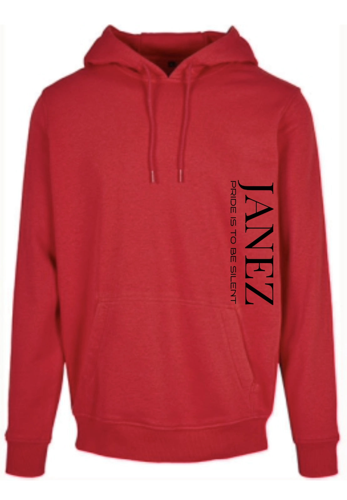 Heavy Hoodie "Pride is to be silent" mit Druck links unterm Ärmel