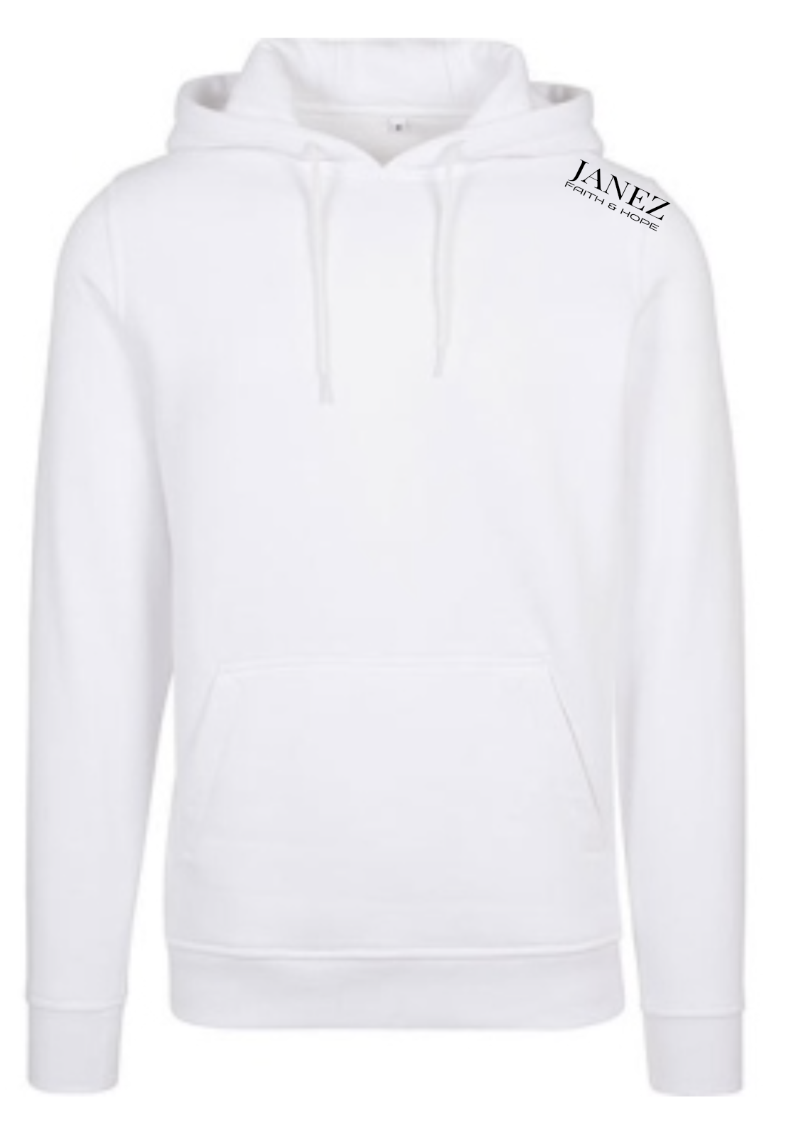 Heavy Hoodie "Faith & Hope" mit Druck auf der Schulter links weiss