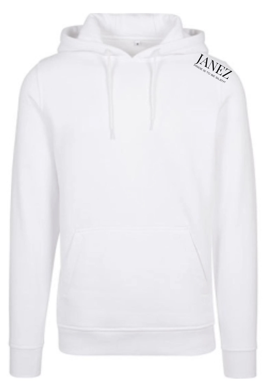 Heavy Hoodie "Pride is to be silent" mit Druck links auf der Schulter