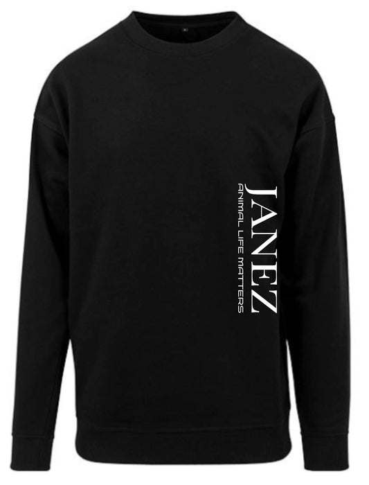 Sweatshirt Crewneck "Animal Life Matters" mit Druck links unterm Ärmel