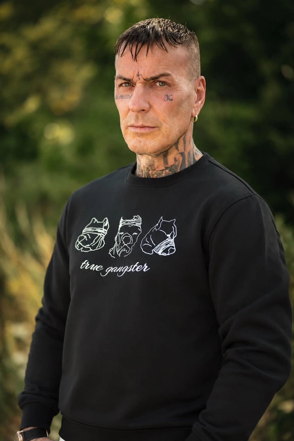 Sweatshirt Crewneck "true gangster"