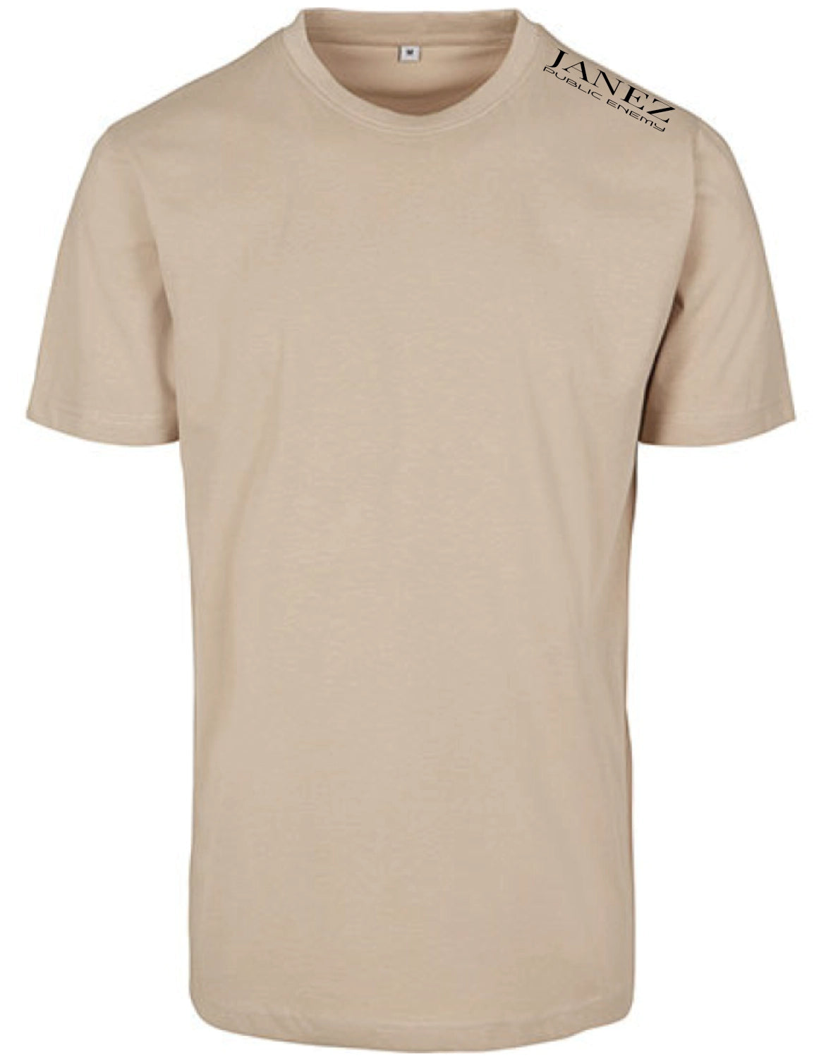 Round Neck T-Shirt "Public Enemy" mit Druck links auf der Schulter