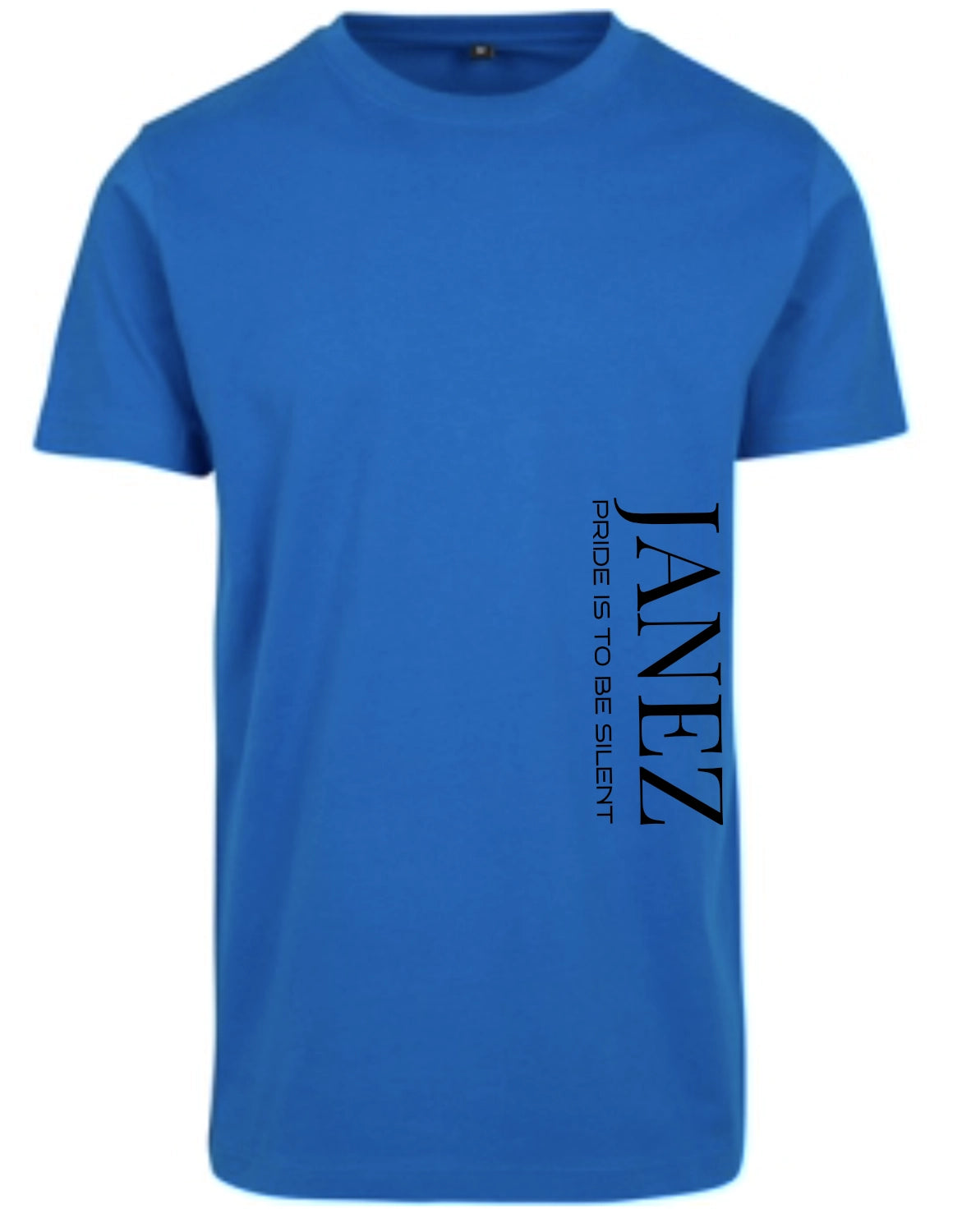 Round Neck T-Shirt "Pride Is To Be Silent" mit Druck links unterm Ärmel