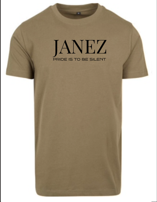 Round Neck T-Shirt "Pride Is To Be Silent" oliv