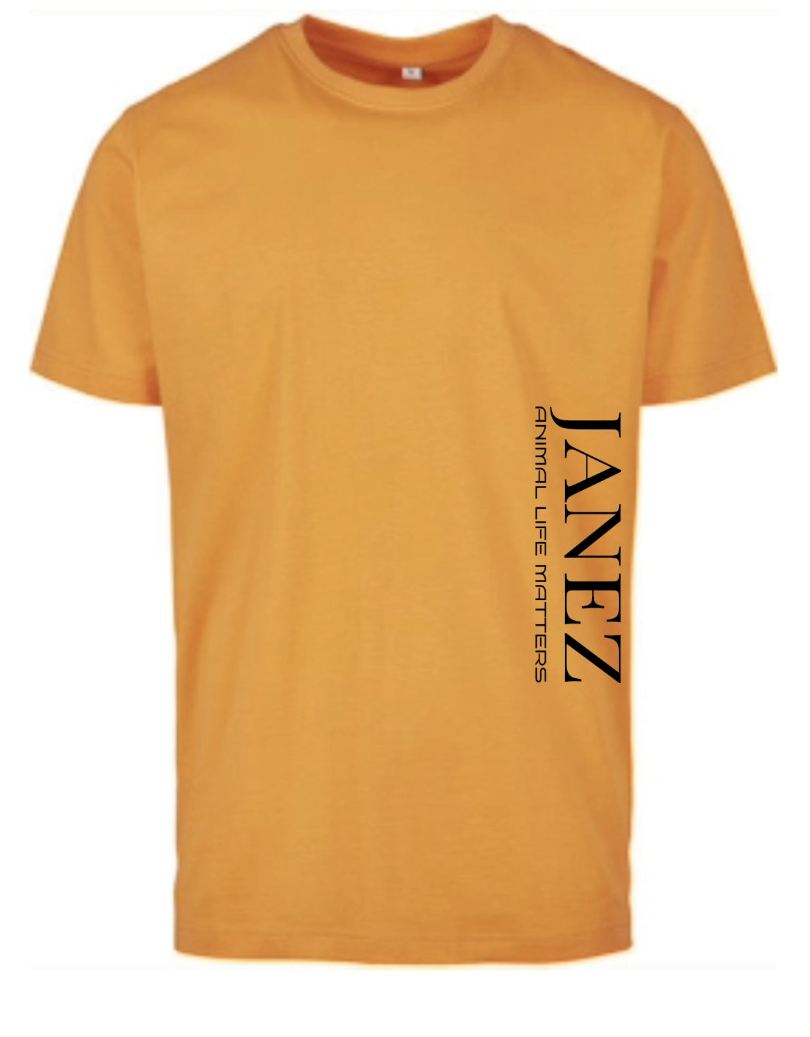Round Neck T-Shirt "Animal Life Matters" mit Druck links unterm Ärmel