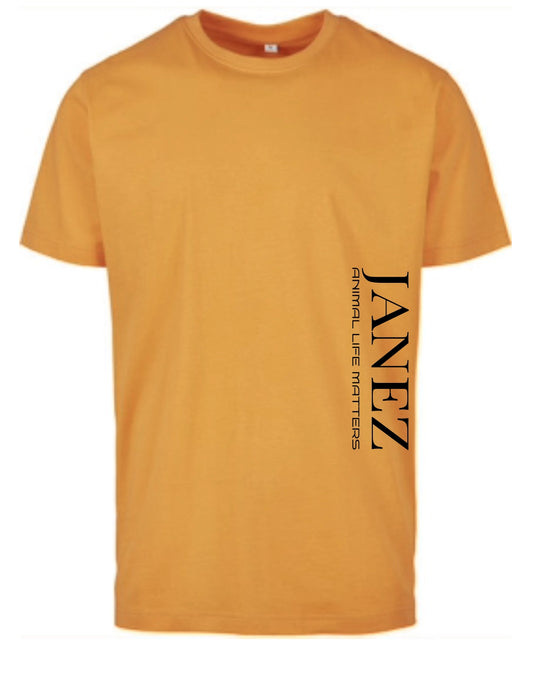 Round Neck T-Shirt "Animal Life Matters" mit Druck links unterm Ärmel