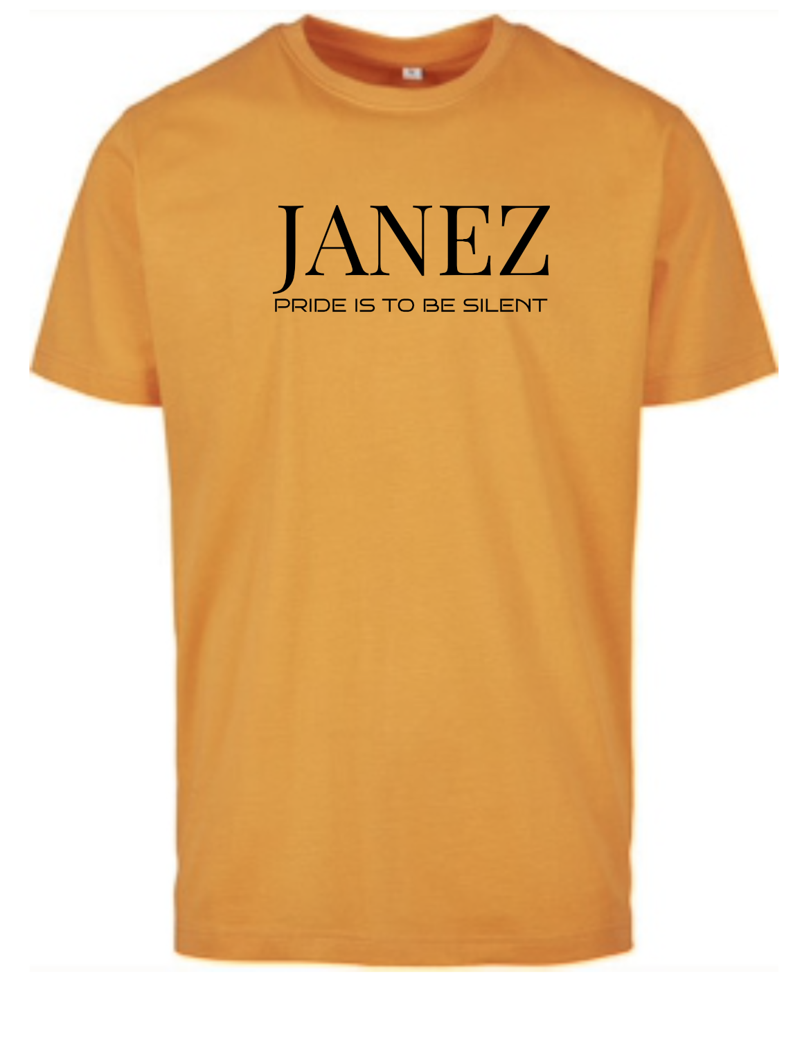Round Neck T-Shirt "Pride Is To Be Silent" orange