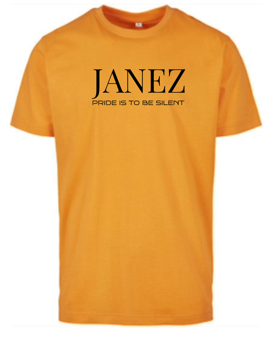 Round Neck T-Shirt "Pride Is To Be Silent" orange