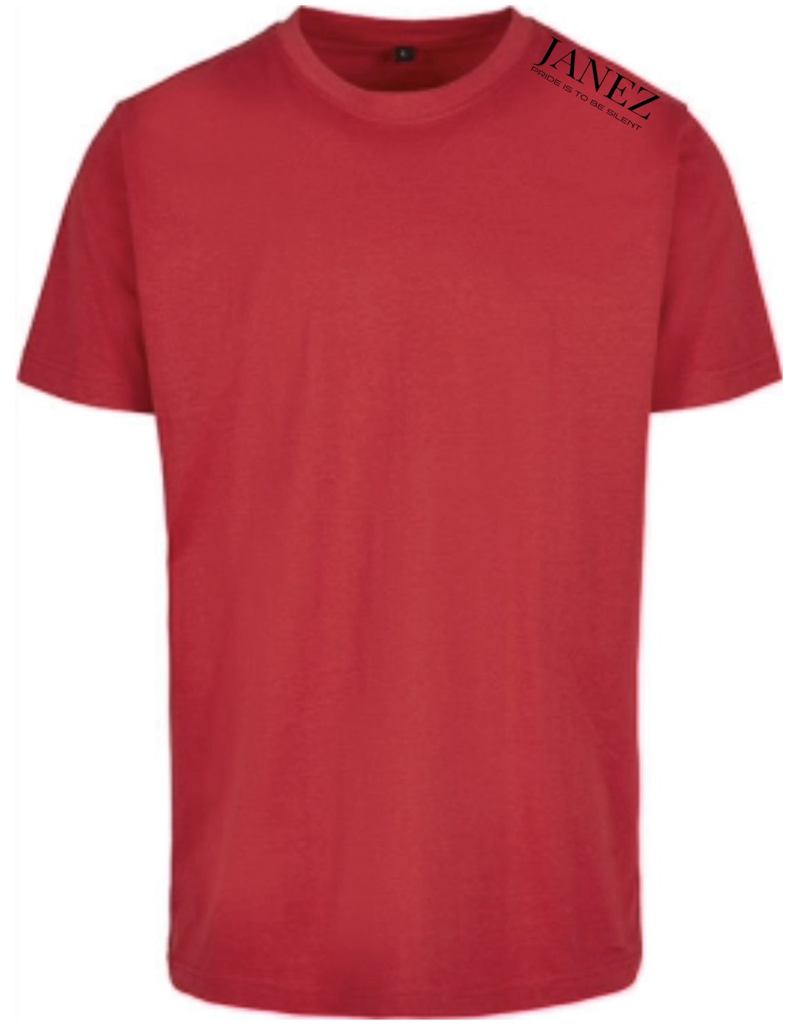 Round Neck T-Shirt "Pride Is To Be Silent" mit Druck links auf der Schulter
