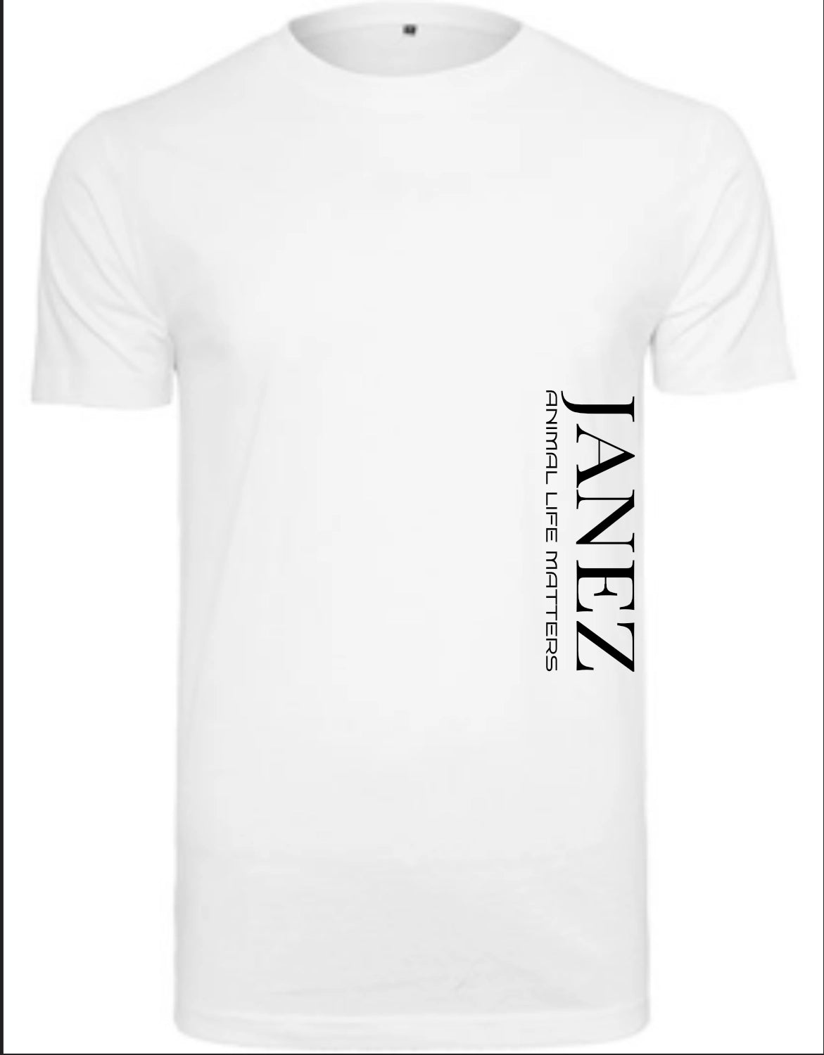 Round Neck T-Shirt "Animal Life Matters" mit Druck links unterm Ärmel